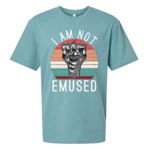 I Am Not Emused Funny bird lover Emu Pun Sueded Cloud Jersey T-Shirt