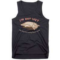 I Am Not Lazy IM Just On Saving Power Mode Cute Dog Tank Top