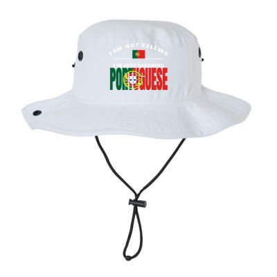 I Am Not Yelling I'm Just Speaking Portuguese Flag Portugal Gift Legacy Cool Fit Booney Bucket Hat