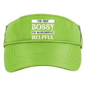 I Am Not Bossy I Am Aggressively Helpful I Am The Boss Gift Adult Drive Performance Visor