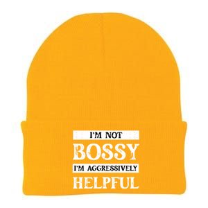 I Am Not Bossy I Am Aggressively Helpful I Am The Boss Gift Knit Cap Winter Beanie