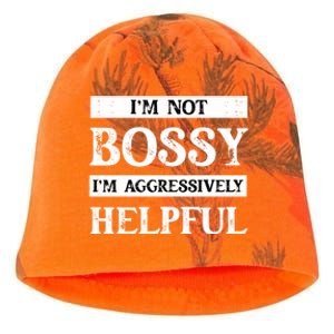 I Am Not Bossy I Am Aggressively Helpful I Am The Boss Gift Kati - Camo Knit Beanie