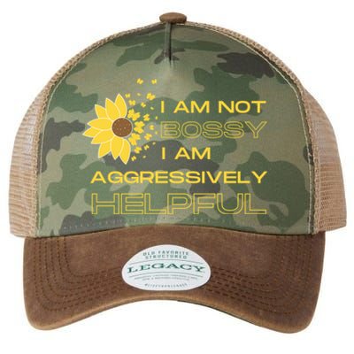 I Am Not Bossy I Am Aggressively Helpful I Am The Boss Gift Legacy Tie Dye Trucker Hat