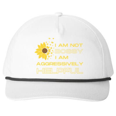 I Am Not Bossy I Am Aggressively Helpful I Am The Boss Gift Snapback Five-Panel Rope Hat