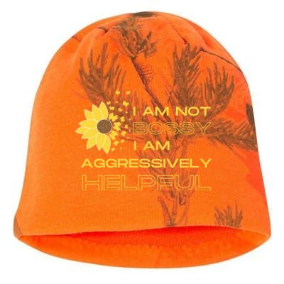 I Am Not Bossy I Am Aggressively Helpful I Am The Boss Gift Kati - Camo Knit Beanie