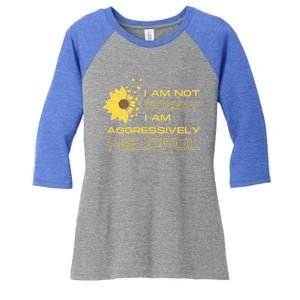 I Am Not Bossy I Am Aggressively Helpful I Am The Boss Gift Women's Tri-Blend 3/4-Sleeve Raglan Shirt