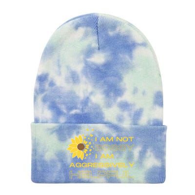 I Am Not Bossy I Am Aggressively Helpful I Am The Boss Gift Tie Dye 12in Knit Beanie