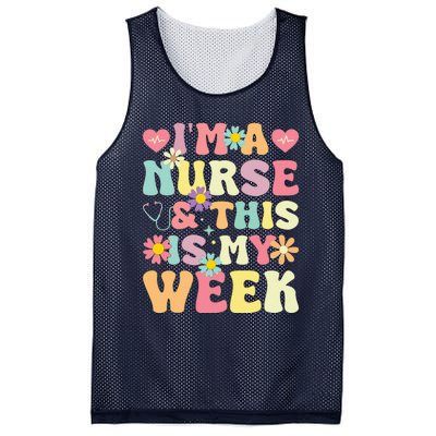 IM A Nurse And This Is My Week Cute Happy Nurse Week 2024 Mesh Reversible Basketball Jersey Tank