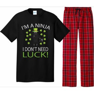 I'm A Ninja I Don't Need Luck Saint Patrick Day Pajama Set