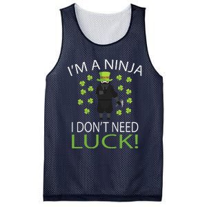 I'm A Ninja I Don't Need Luck Saint Patrick Day Mesh Reversible Basketball Jersey Tank