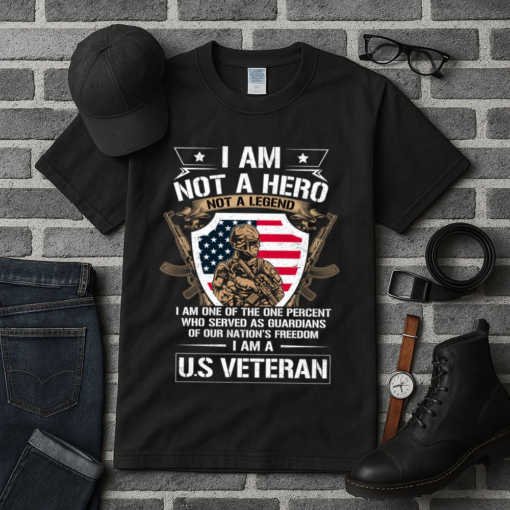 I Am Not A Hero Not A Legend I Am A Us Veteran Usa Military Tall T-Shirt