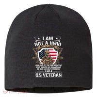 I Am Not A Hero Not A Legend I Am A Us Veteran Usa Military Sustainable Beanie