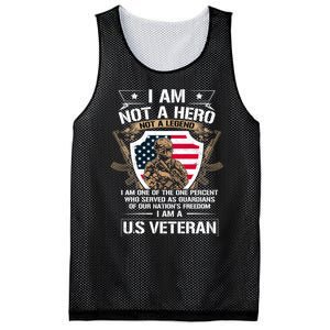 I Am Not A Hero Not A Legend I Am A Us Veteran Usa Military Mesh Reversible Basketball Jersey Tank