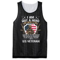 I Am Not A Hero Not A Legend I Am A Us Veteran Usa Military Mesh Reversible Basketball Jersey Tank