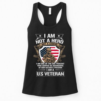 I Am Not A Hero Not A Legend I Am A Us Veteran Usa Military Womens Tank Top