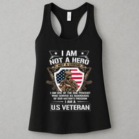 I Am Not A Hero Not A Legend I Am A Us Veteran Usa Military Womens Tank Top