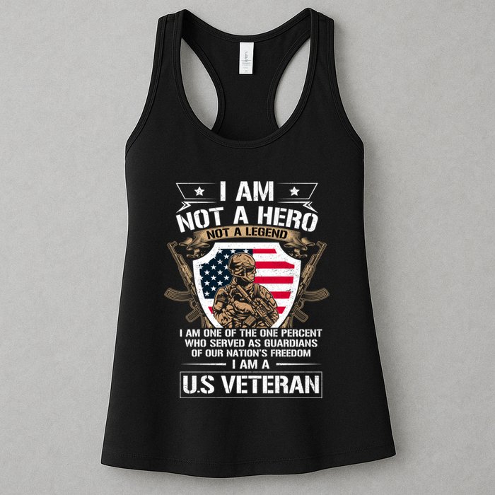 I Am Not A Hero Not A Legend I Am A Us Veteran Usa Military Womens Tank Top