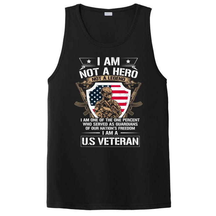 I Am Not A Hero Not A Legend I Am A Us Veteran Usa Military PosiCharge Competitor Tank