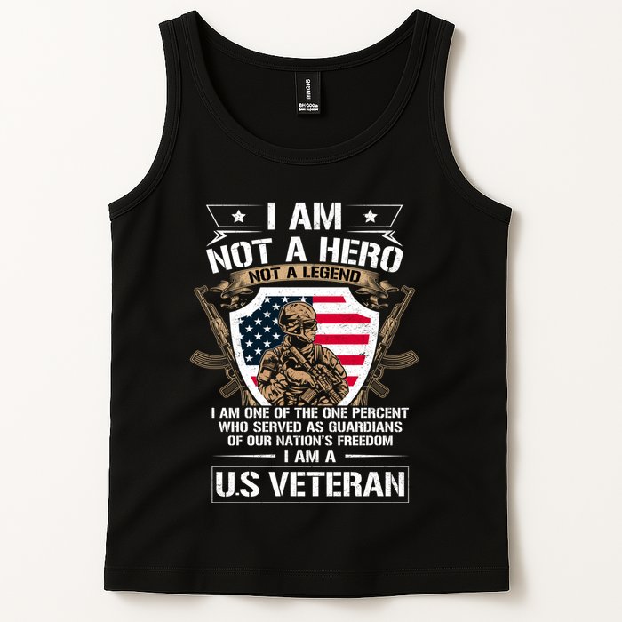 I Am Not A Hero Not A Legend I Am A Us Veteran Usa Military Tank Top