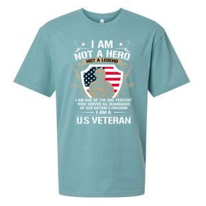 I Am Not A Hero Not A Legend I Am A Us Veteran Usa Military Sueded Cloud Jersey T-Shirt