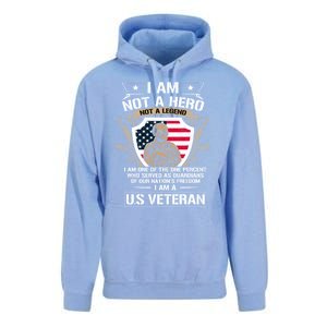 I Am Not A Hero Not A Legend I Am A Us Veteran Usa Military Unisex Surf Hoodie