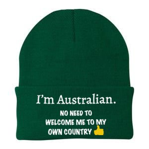 IM Australian No Need To Welcome Me To My Own Country Knit Cap Winter Beanie