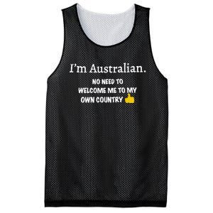 IM Australian No Need To Welcome Me To My Own Country Mesh Reversible Basketball Jersey Tank