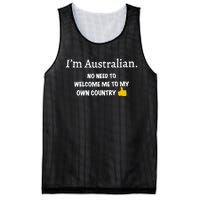 IM Australian No Need To Welcome Me To My Own Country Mesh Reversible Basketball Jersey Tank