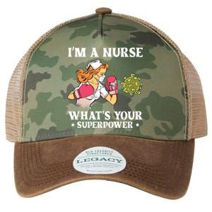 Im A Nurse Whats Your Superpower Funny Medical Cute Gift Legacy Tie Dye Trucker Hat