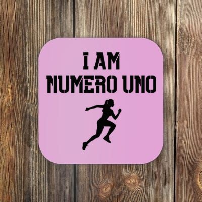 I Am Numero Uno Cardio Strong Female Bodybuilder Running Coaster