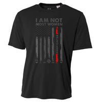 I Am Not Most Women Firefighter American Flag Cooling Performance Crew T-Shirt