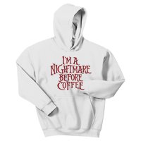 I’m A Nightmare Before Coffee Kids Hoodie