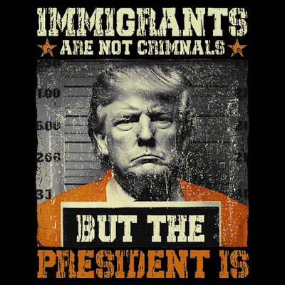 Immigrants Are Not Criminals But The President Is Funny T-Shirt
