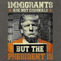 Immigrants Are Not Criminals But The President Is Funny Cotton Canvas Backpack