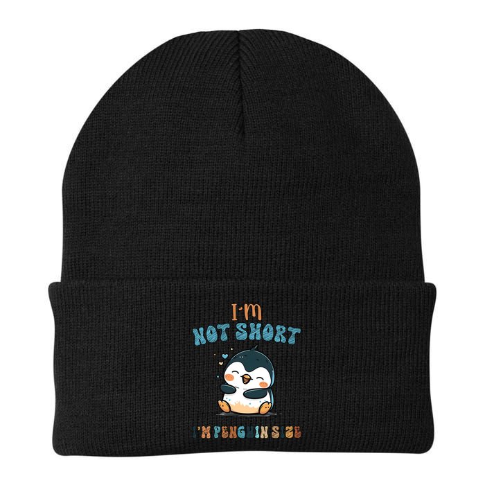 I Am Not Short I Am Penguin Size Funny Lazy Penguin Lover  Knit Cap Winter Beanie