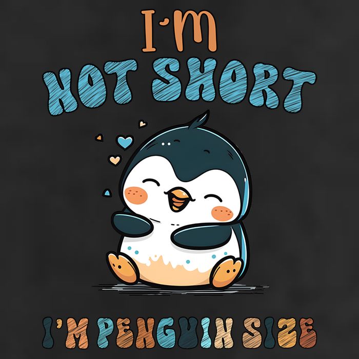 I Am Not Short I Am Penguin Size Funny Lazy Penguin Lover  Knit Cap Winter Beanie