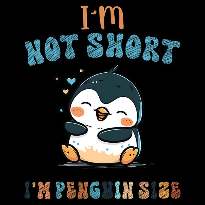 I Am Not Short I Am Penguin Size Funny Lazy Penguin Lover  Drawstring Bag