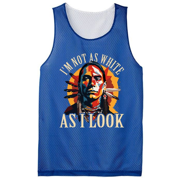 I Am Not As White As I Look Mesh Reversible Basketball Jersey Tank