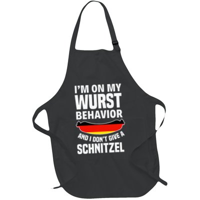I Am On My Sausage Behaviour I Give No Schnitzel Full-Length Apron With Pockets