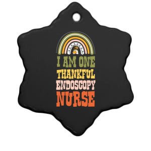 I Am One Thankful Endoscopy Nurse Bohemian Thanksgiving Cool Gift Ceramic Star Ornament