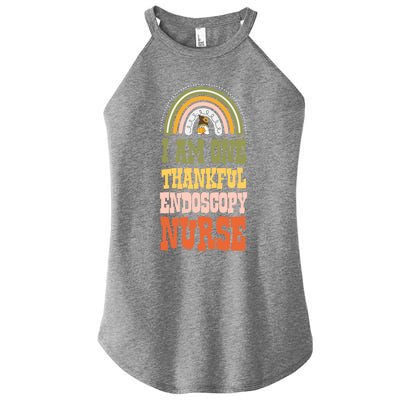 I Am One Thankful Endoscopy Nurse Bohemian Thanksgiving Cool Gift Women’s Perfect Tri Rocker Tank