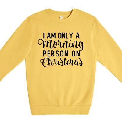 I Am Only A Morning Person On Christmas Xmas Holiday Santa Meaningful Gift Premium Crewneck Sweatshirt