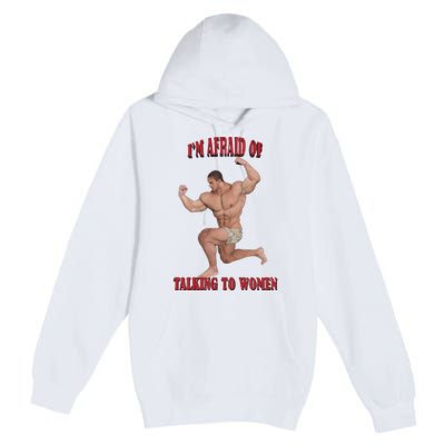 IM Afraid Of Talking To Women Premium Pullover Hoodie