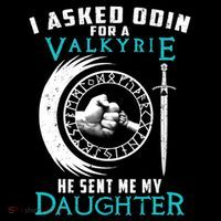 I Asked Odin For A Valkyrie He Sent Me My Daughter Viking Pom Pom 12in Knit Beanie