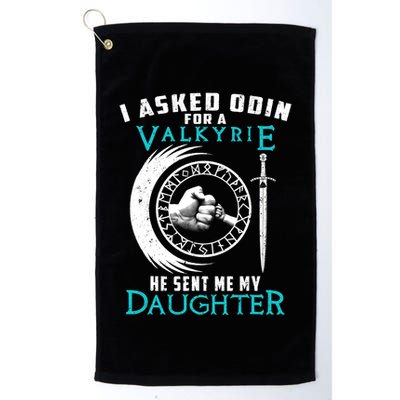 I Asked Odin For A Valkyrie He Sent Me My Daughter Viking Golf Towel