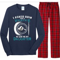 I Asked Odin For A Valkyrie He Sent Me My Daughter Viking Long Sleeve Pajama Set