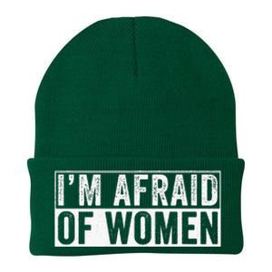 IM Afraid Of Women Funny IM Afraid Of Talking Knit Cap Winter Beanie