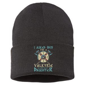 I Asked Odin For A Valkyrie He Sent Me My Daughter Sustainable Knit Beanie