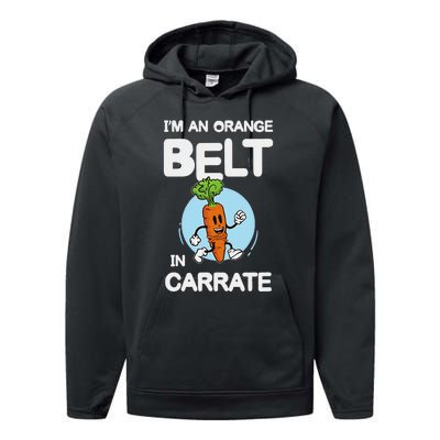 IM An Orange Belt In Carrate For A Vegans And Vegetarians Performance Fleece Hoodie