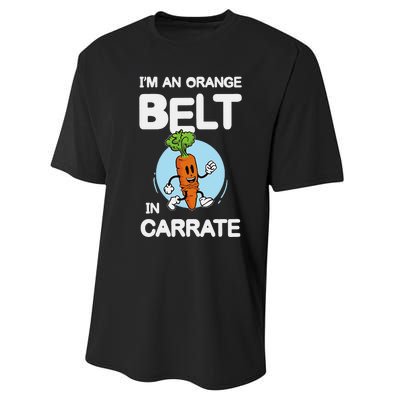 IM An Orange Belt In Carrate For A Vegans And Vegetarians Performance Sprint T-Shirt